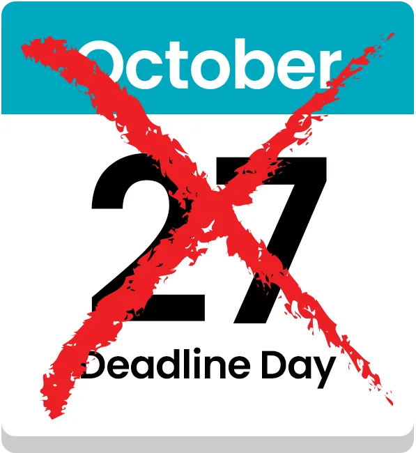 Deadline has now passed